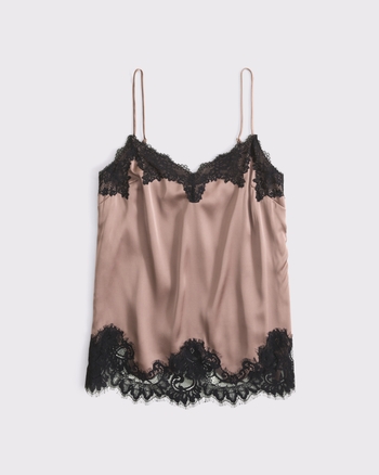 Lace and Satin Slip Cami