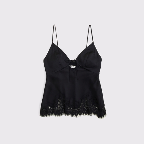 Бра Free Bella, кружевная отделка, атлас — Abercrombie & Fitch