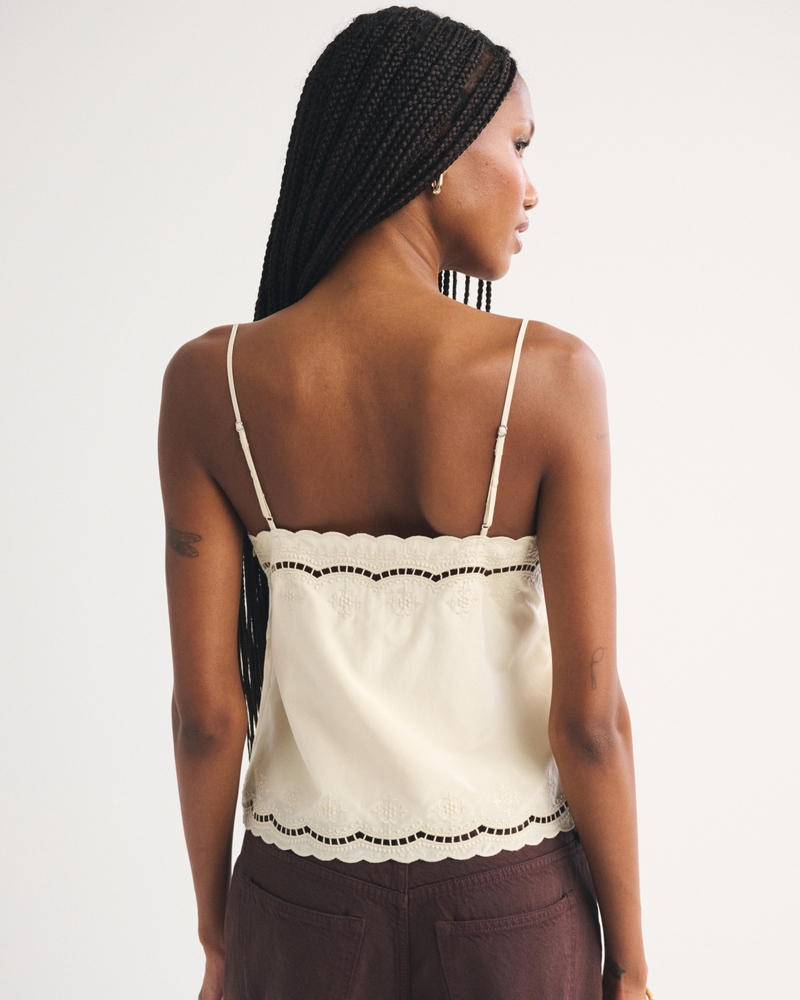 Cotton-Silk Blend Cutwork Cami - thumbnail 10
