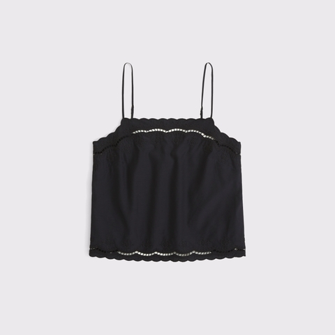 Женские топы Abercrombie & Fitch Cotton-Silk Blend Cutwork Cami