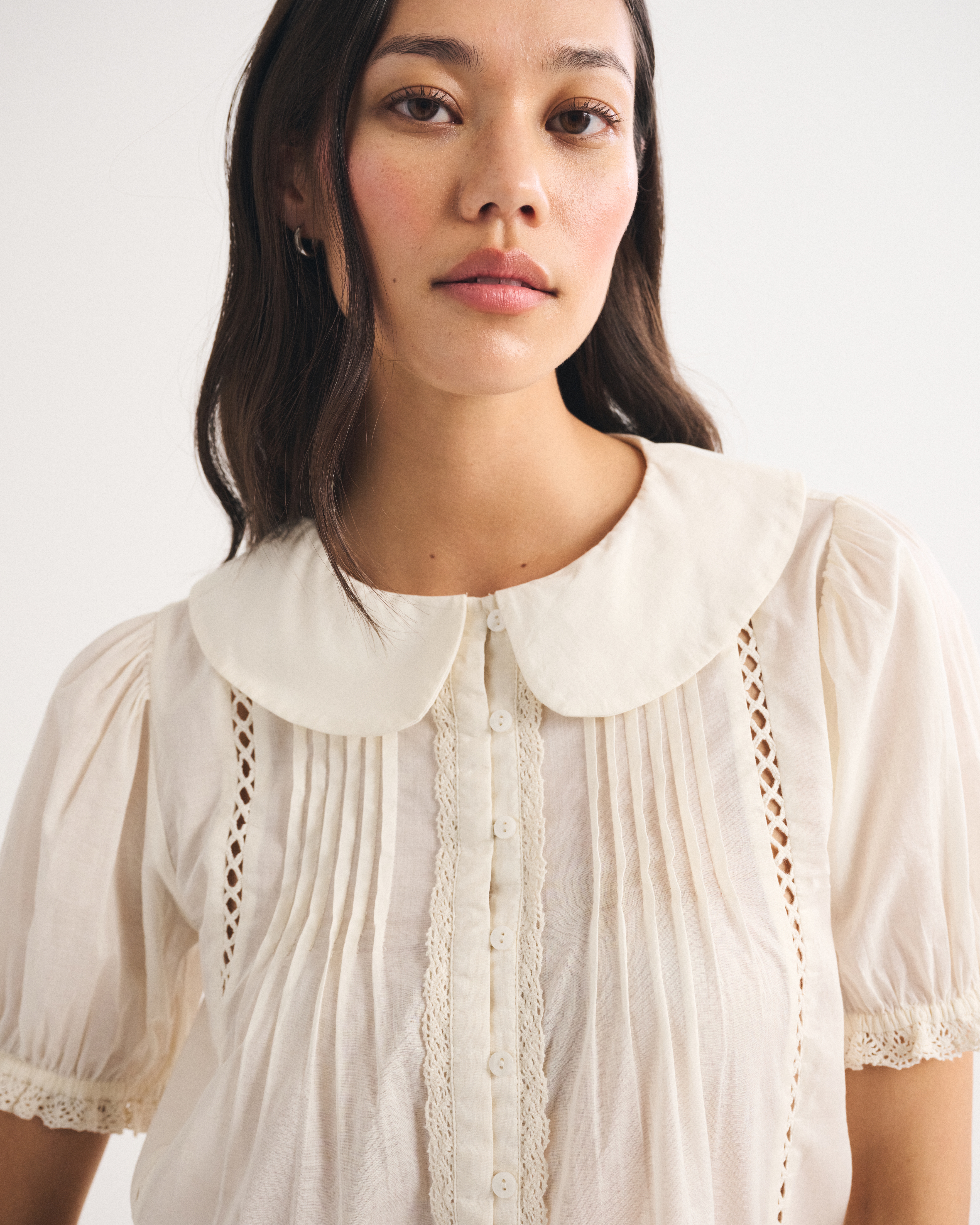 Женские блузки Abercrombie & Fitch 100% Cotton Puff-Sleeve Blouse — фото 2