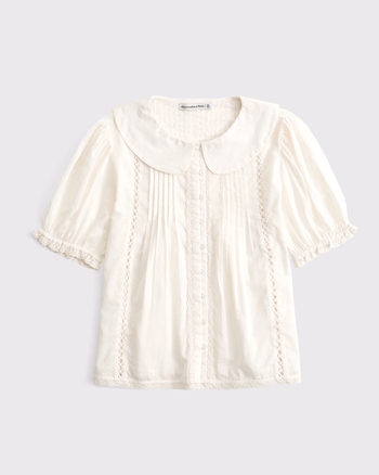 100% Cotton Puff-Sleeve Blouse from Abercrombie & Fitch - $75