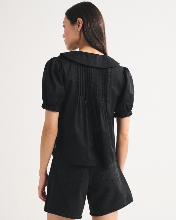 Women's 100% Cotton Puff-Sleeve Blouse | Women's Tops