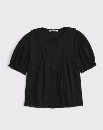 100% Cotton Puff-Sleeve Blouse from Abercrombie & Fitch - $75
