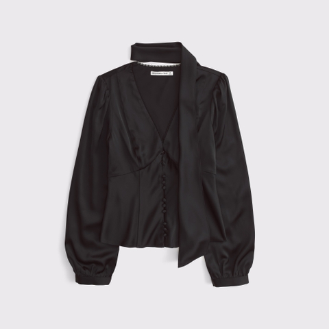 Женские блузки Abercrombie & Fitch Removable Scarf V-Neck Blouse