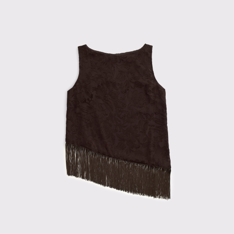 Женский атласный топ Abercrombie & Fitch Asymmetrical Fringe