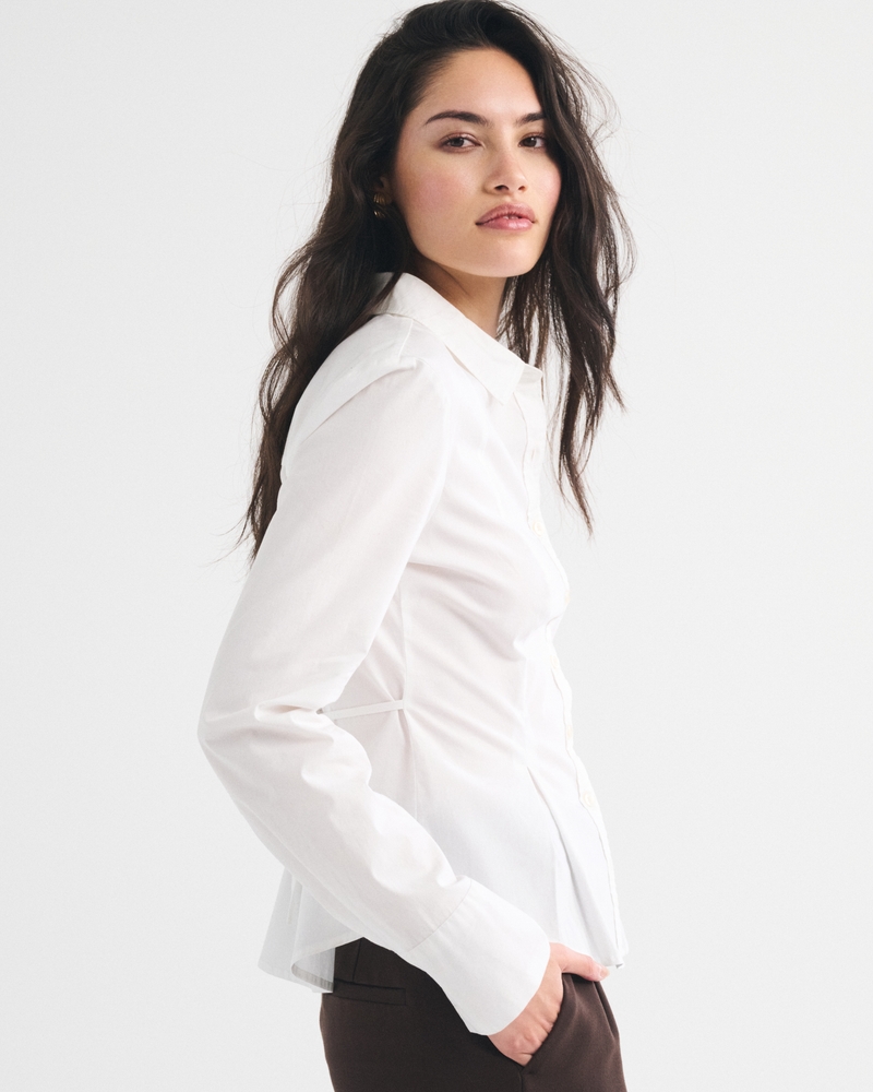 Cinched Poplin Shirt - thumbnail 9