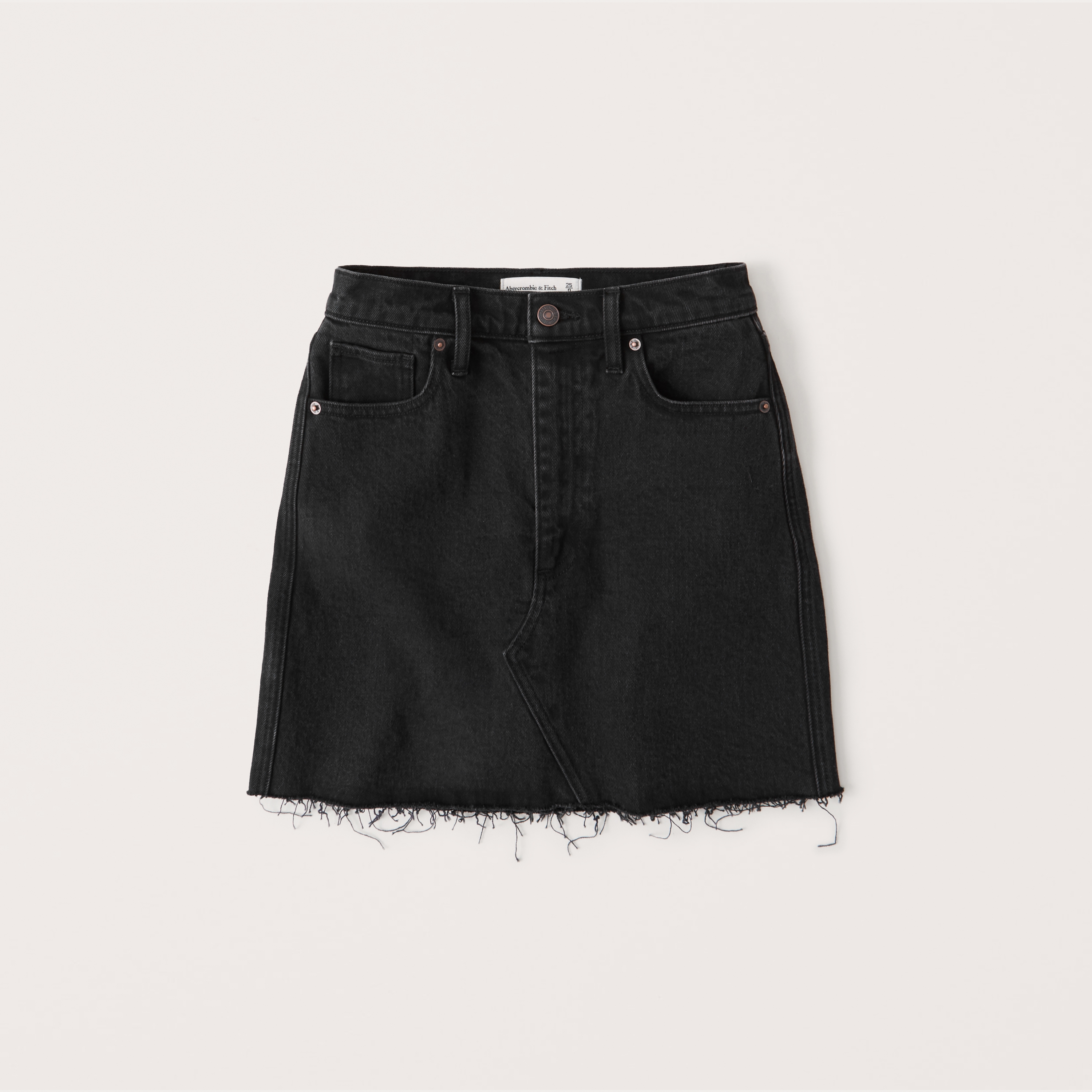 black mini skirt denim