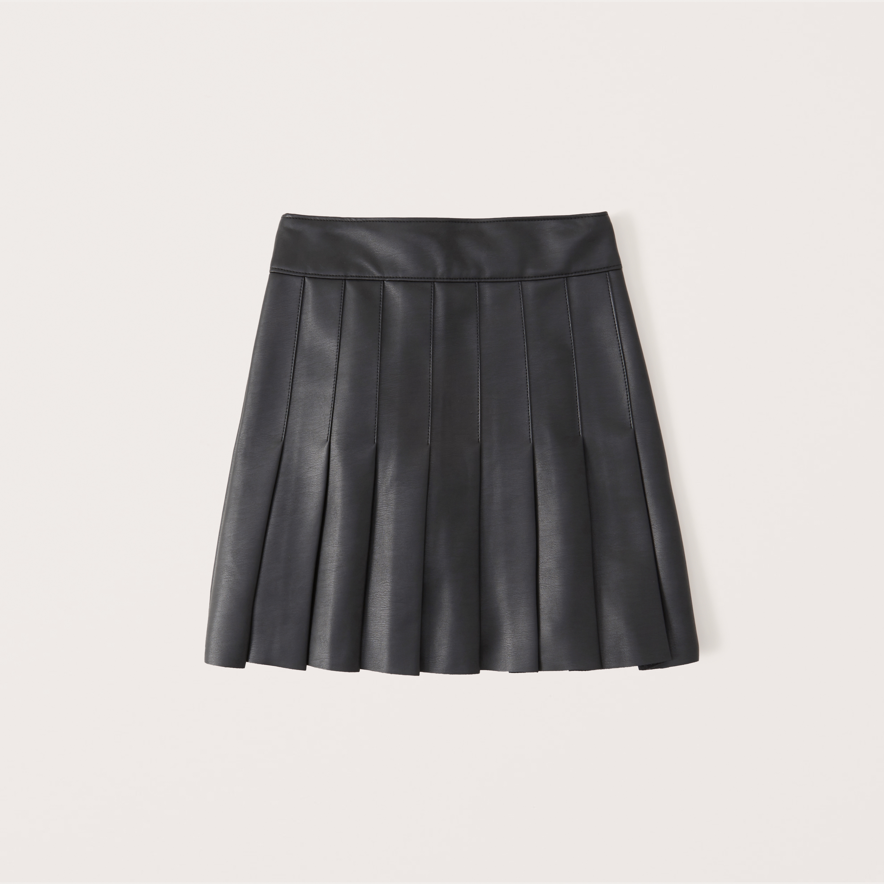 pleated leather skirt
