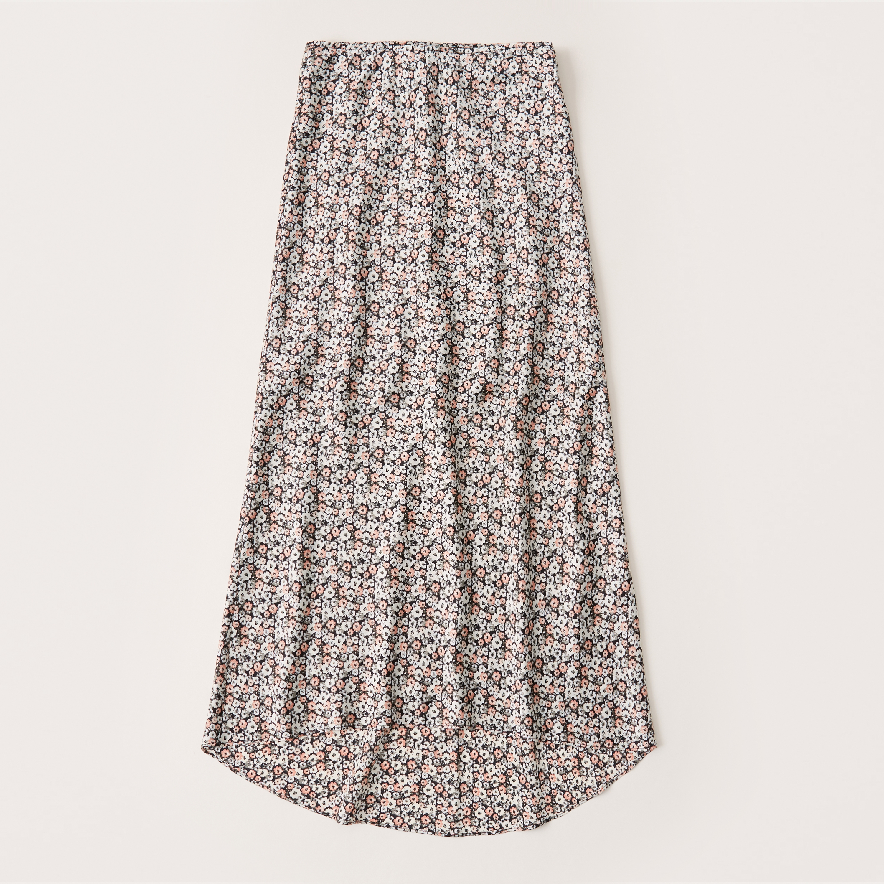 satin high waisted maxi skirt