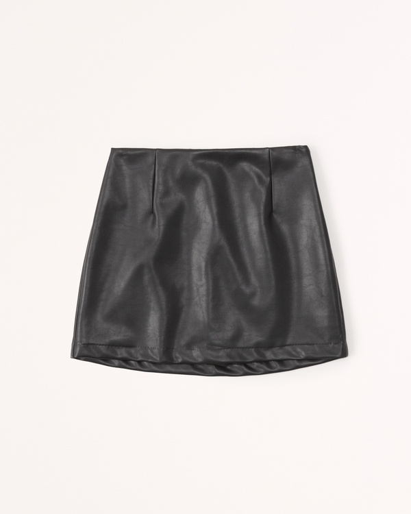 Women's Vegan Leather Mini Skort | Women's Bottoms | Abercrombie.com