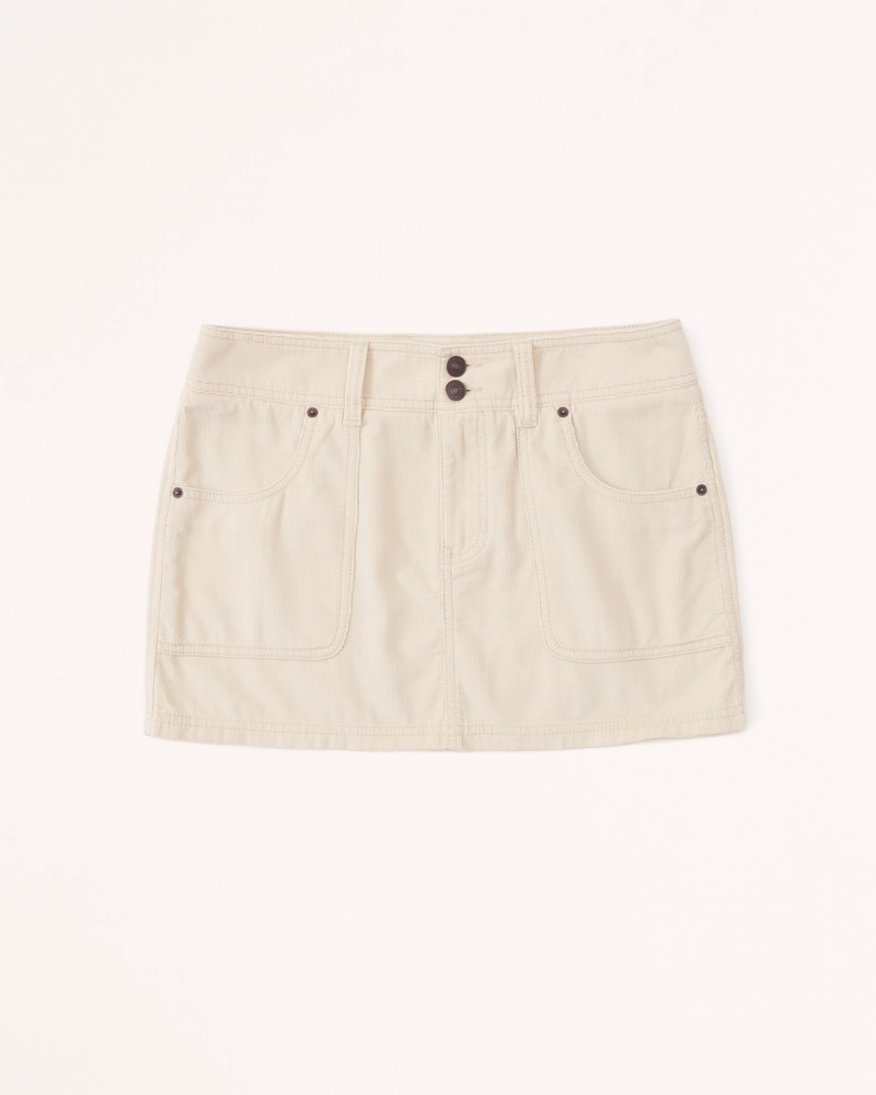 2000s Corduroy Micro Mini Skirt