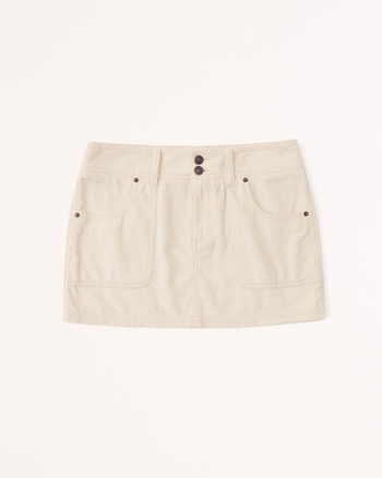 2000s Corduroy Micro Mini Skirt