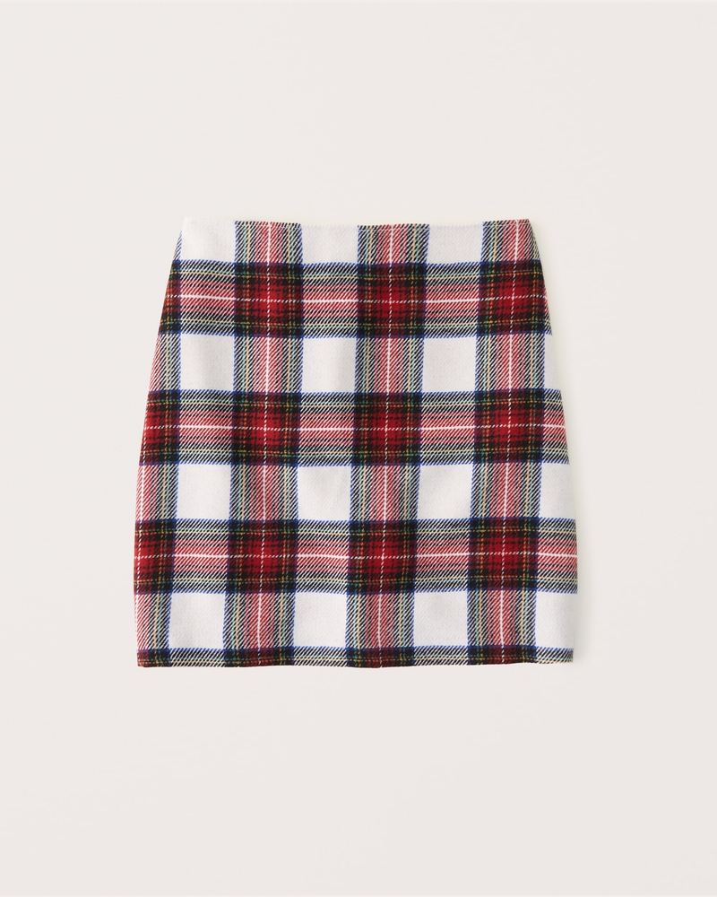Women's Wool-Blend Plaid Mini Skirt | Women's Clearance | Abercrombie.com