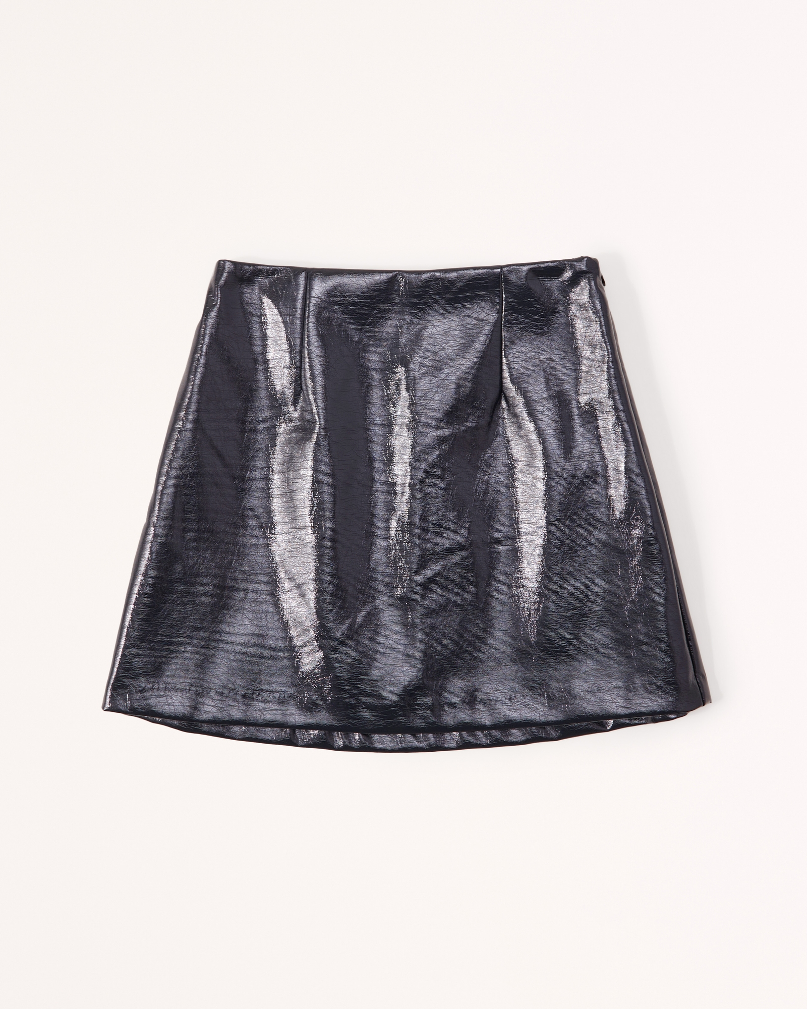 Irresistible Edge Burgundy Patent Vegan Leather Mini Skirt