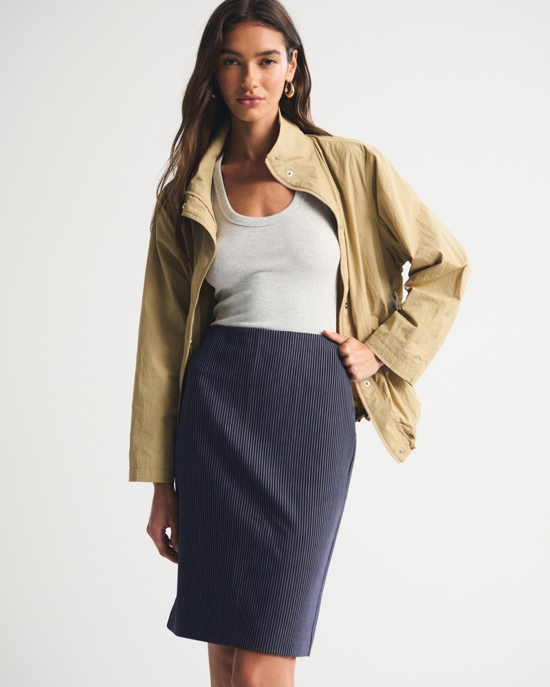 High Rise Pencil Midi Skirt - thumbnail 2