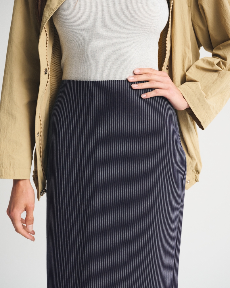 High Rise Pencil Midi Skirt - thumbnail 3