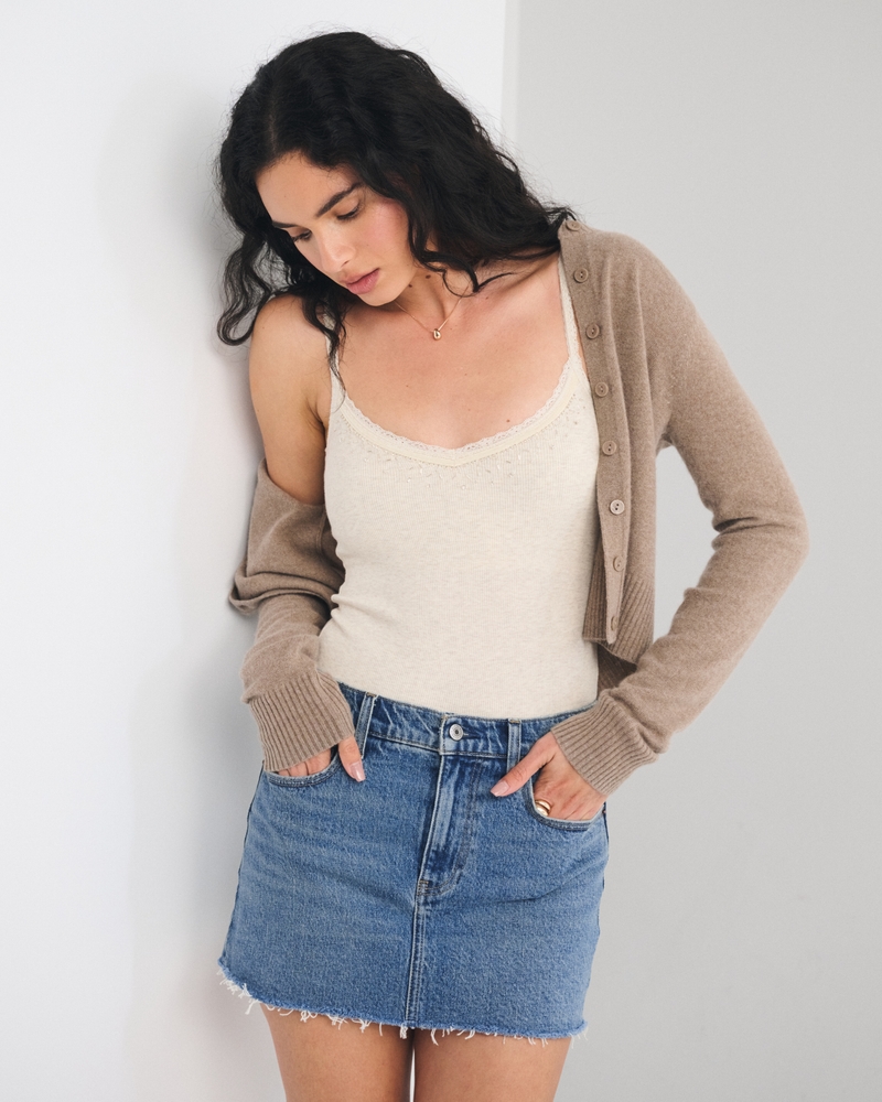 Mid Rise 5-Pocket Denim Mini Skort - thumbnail 6