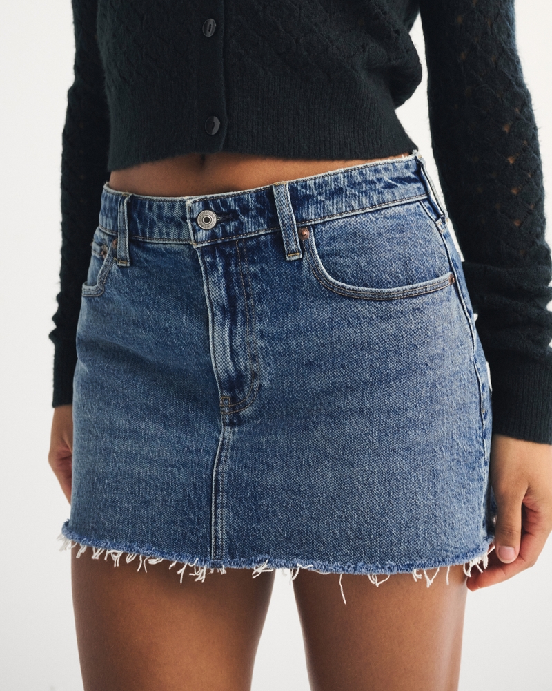 Curve Love Mid Rise 5-Pocket Denim Mini Skort - thumbnail 3
