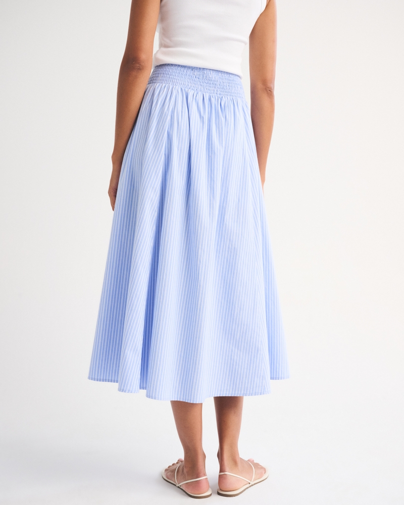 A&F Dylan Poplin Ultra High Rise Midi Skirt - thumbnail 4