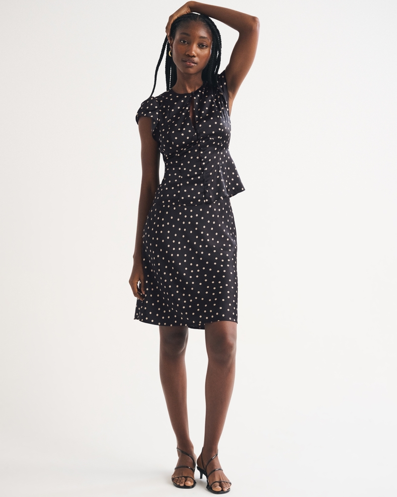 Satin Knee-Length Midi Skirt - thumbnail 2