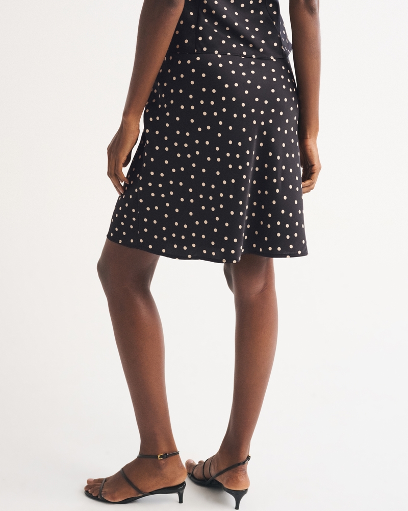 Satin Knee-Length Midi Skirt - thumbnail 4