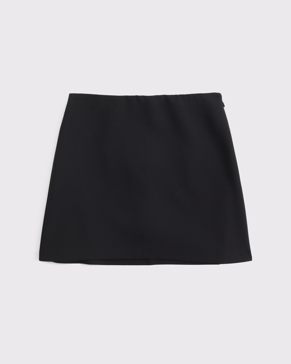 A&F Scarlett Ultra High Rise Suiting Mini Skort, Black view 1
