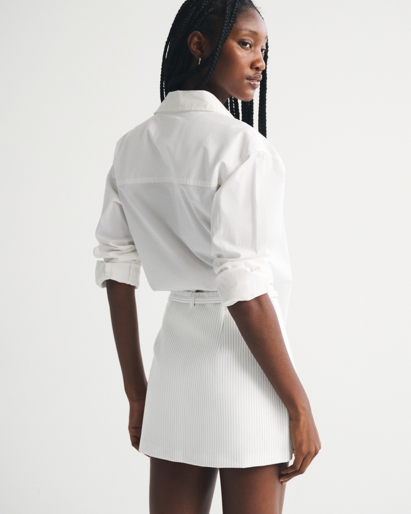 A&F Scarlett Ultra High Rise Belted Suiting Mini Skort - thumbnail 4