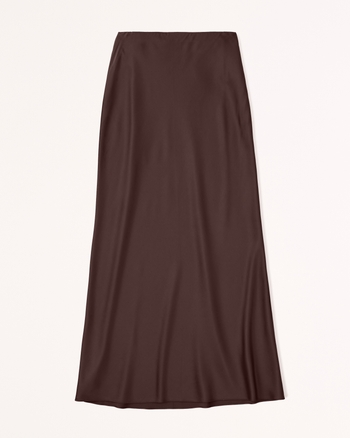 Women's Satin Column Maxi Skirt | Women's Bottoms | Abercrombie.com