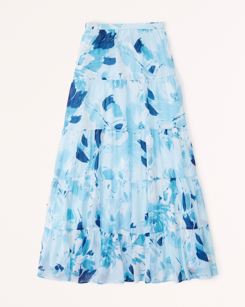 Flowy blue outlet skirt