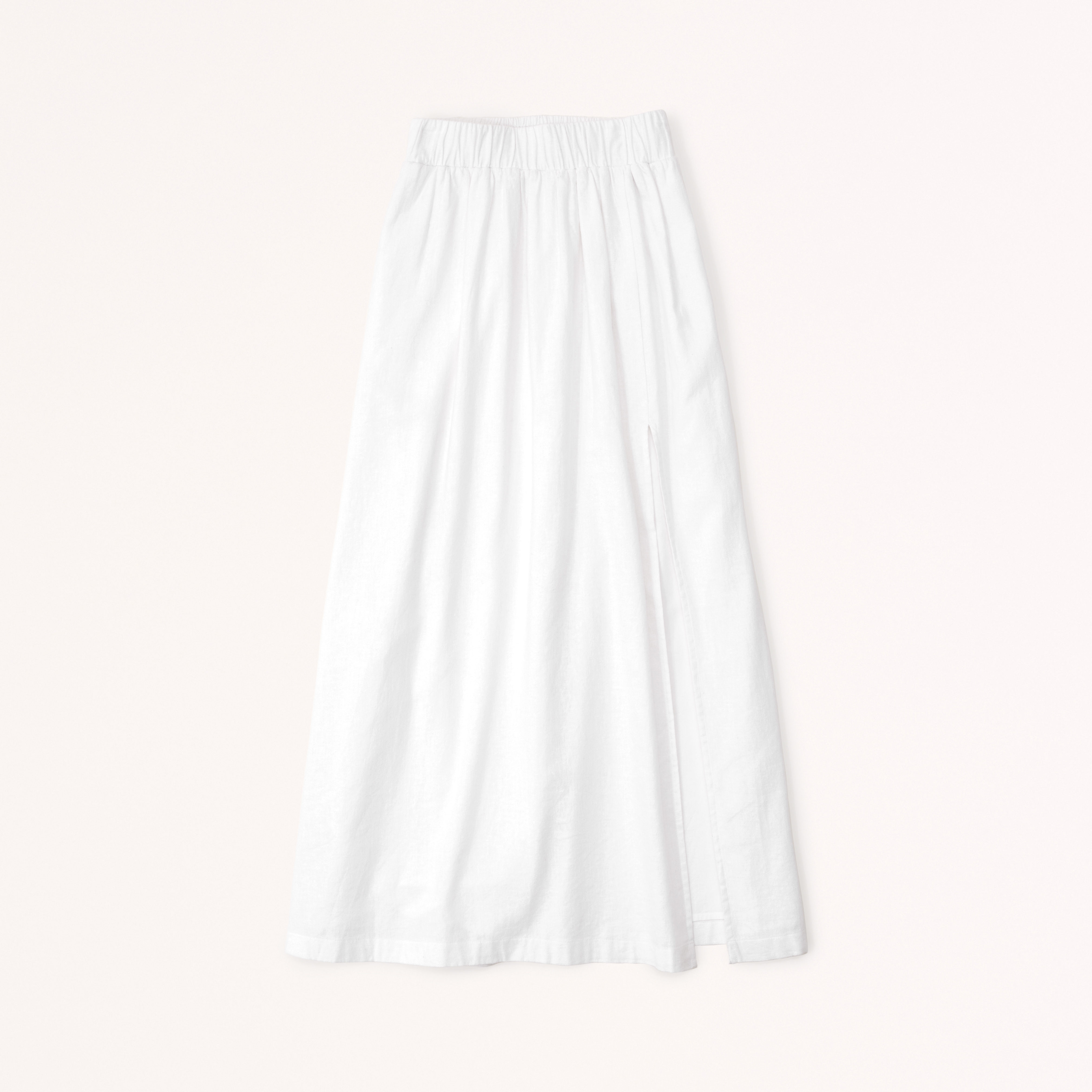 Linen white 2024 high low skirt