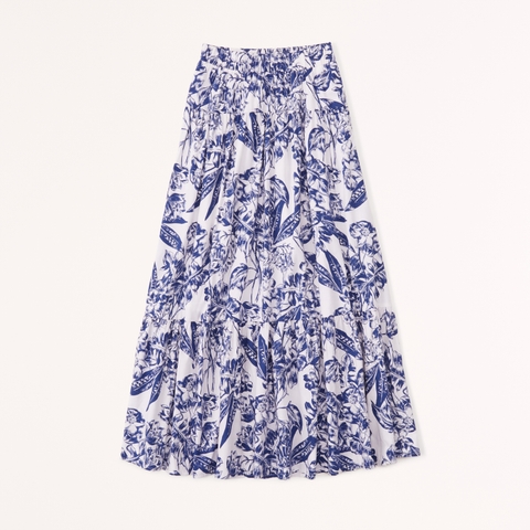 Женские юбки Abercrombie & Fitch Poplin Tiered Maxi Skirt