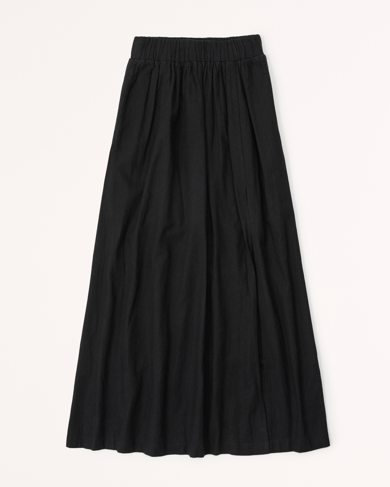 Women's Linen-Blend High-Slit Maxi Skirt | Women's Clearance ...