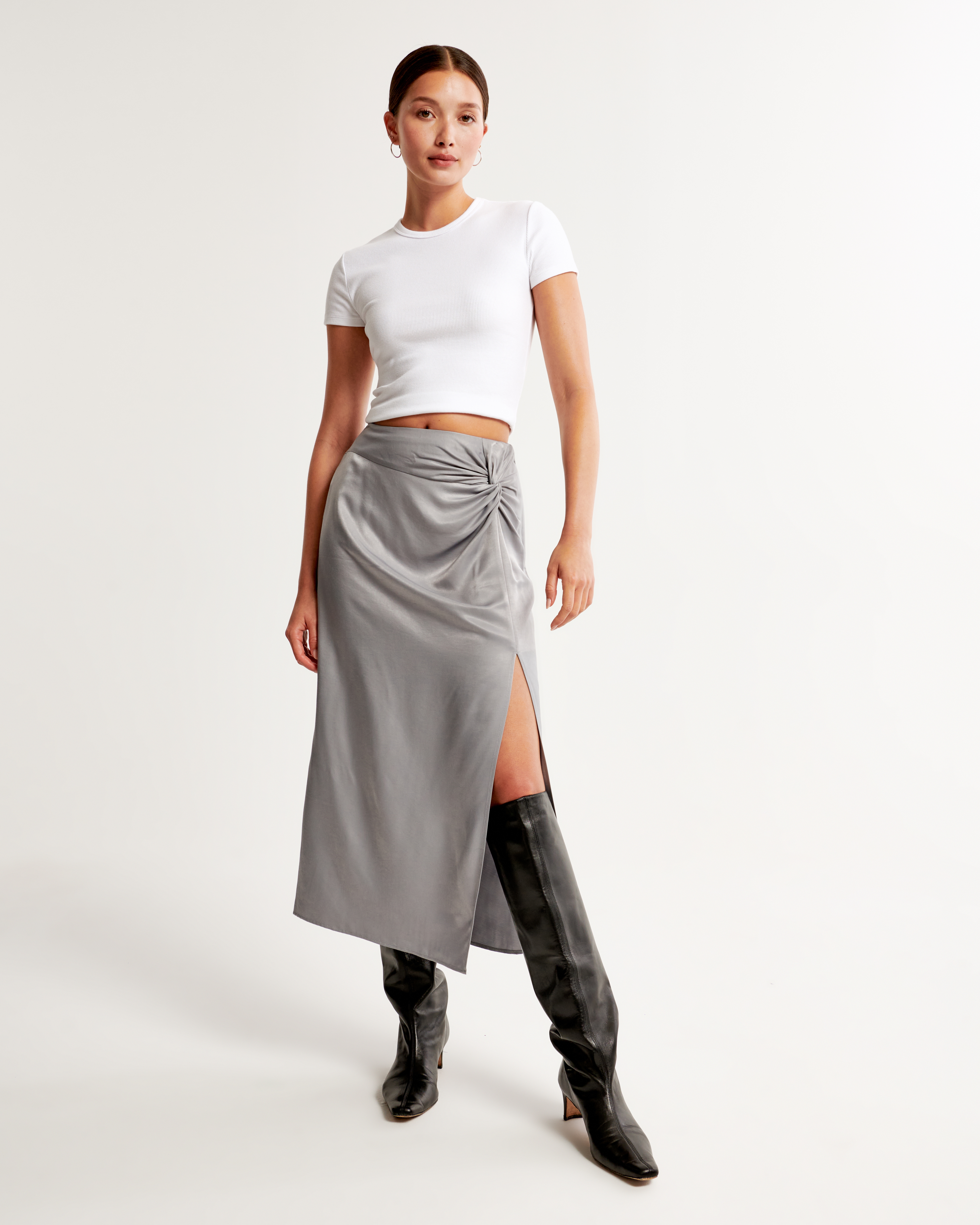 Satin midi skirt 9mm sale