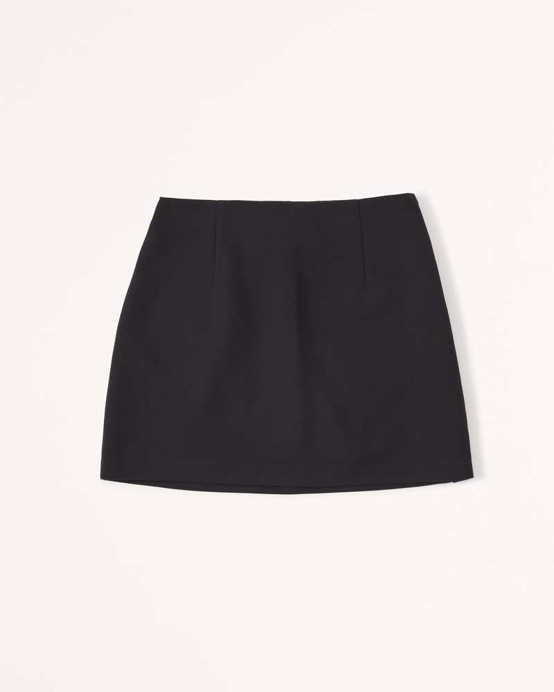 Logo Waistband Mini Skort, Black