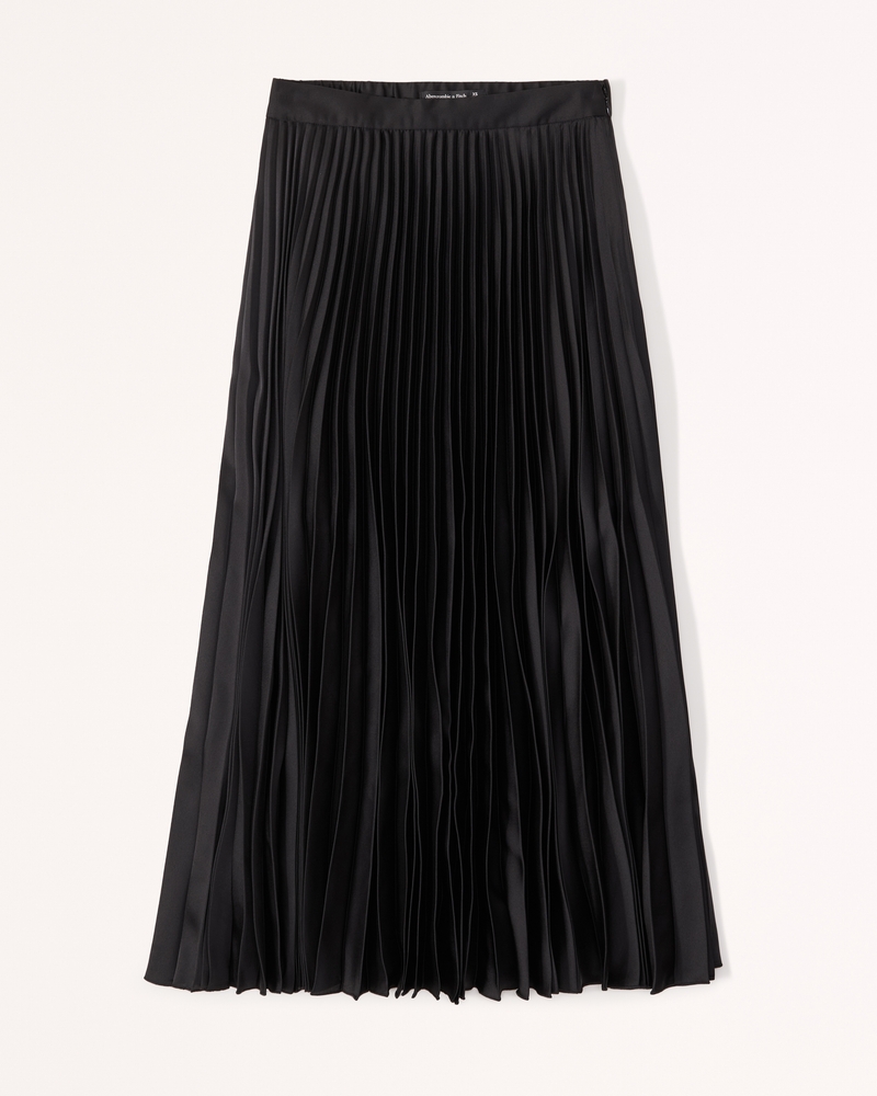 Black pleated shop midi skirt xs