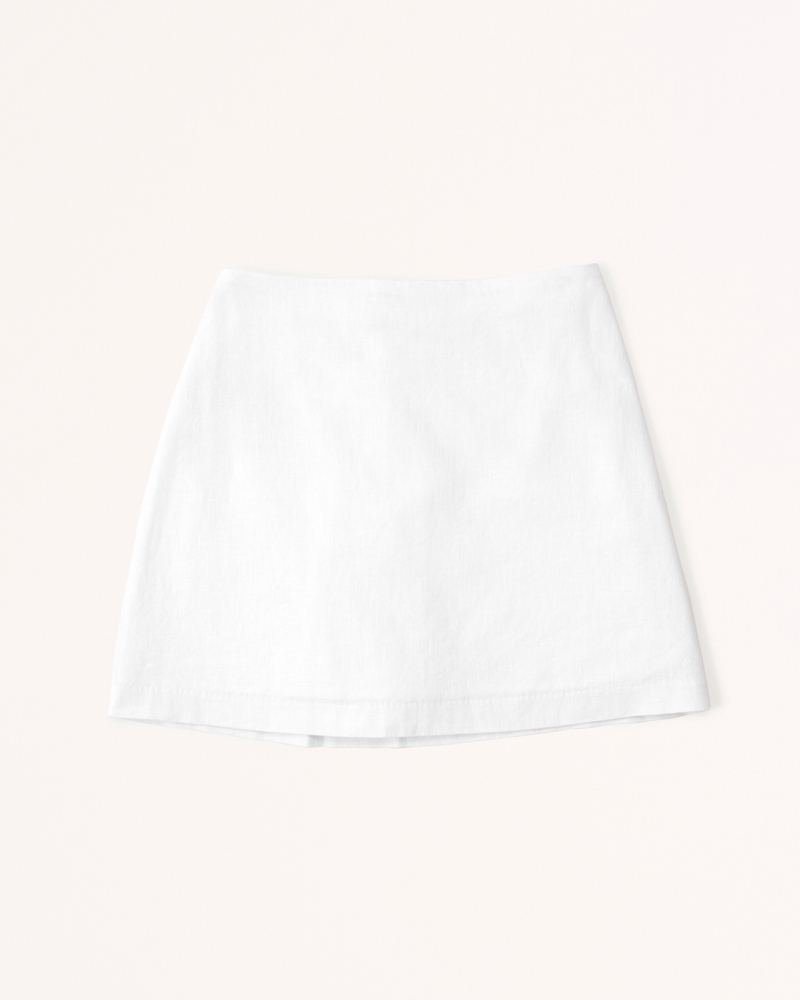 Abercrombie & Fitch Linen-Blend Mini Skort