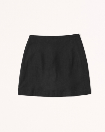 Women's Linen-Blend Mini Skort | Women's Clearance | Abercrombie.com