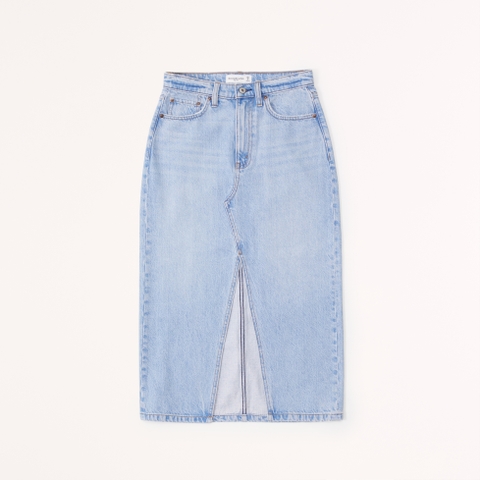 Женские юбки Abercrombie & Fitch Denim Midi Skirt