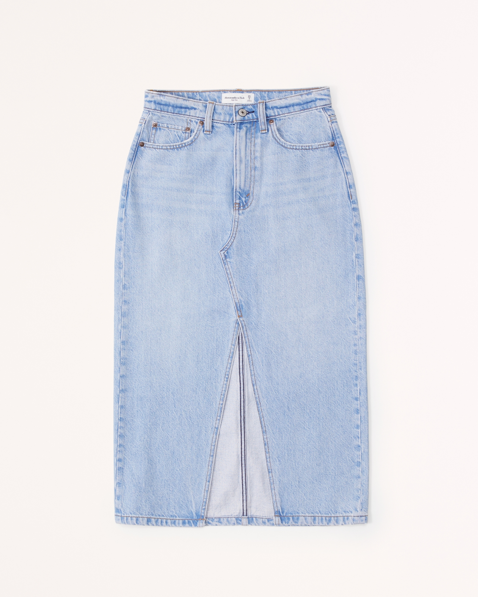 Denim Cargo Midi Skirt