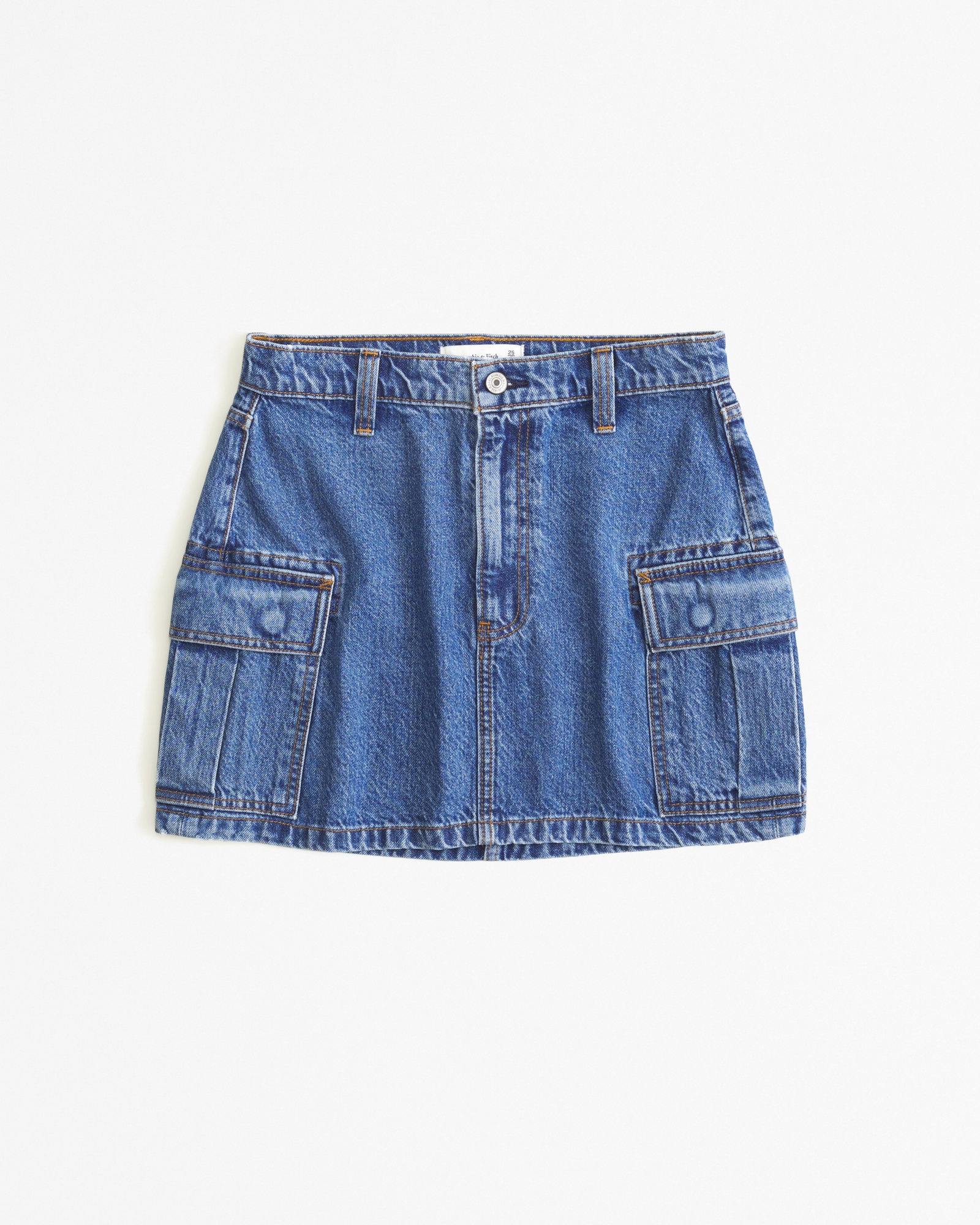 Denim Cargo Mini Skirt