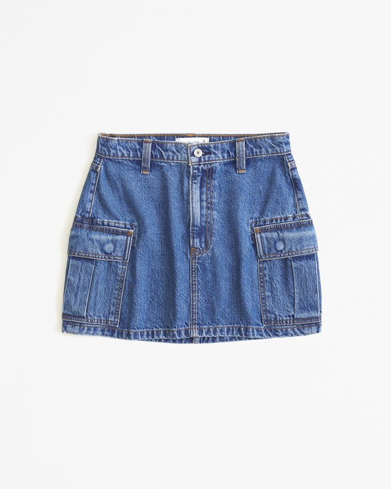 Women's Denim Cargo Mini Skirt | Women's Bottoms | Abercrombie.com