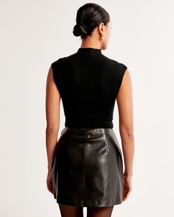 The A&F Scarlett Vegan Leather Wrap Mini Skort