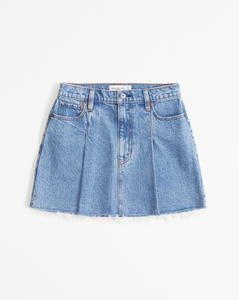 Pleated denim skirt cheap 7 little words