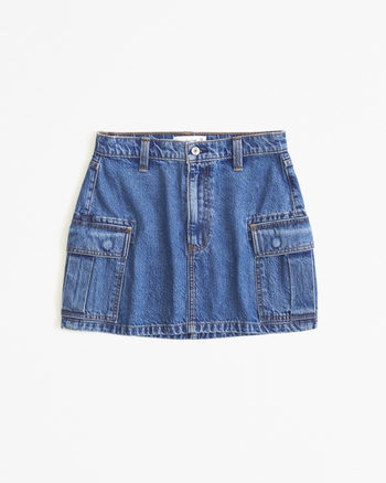 Women's Cargo Pocket Denim Mini Skirt | Women's Clearance