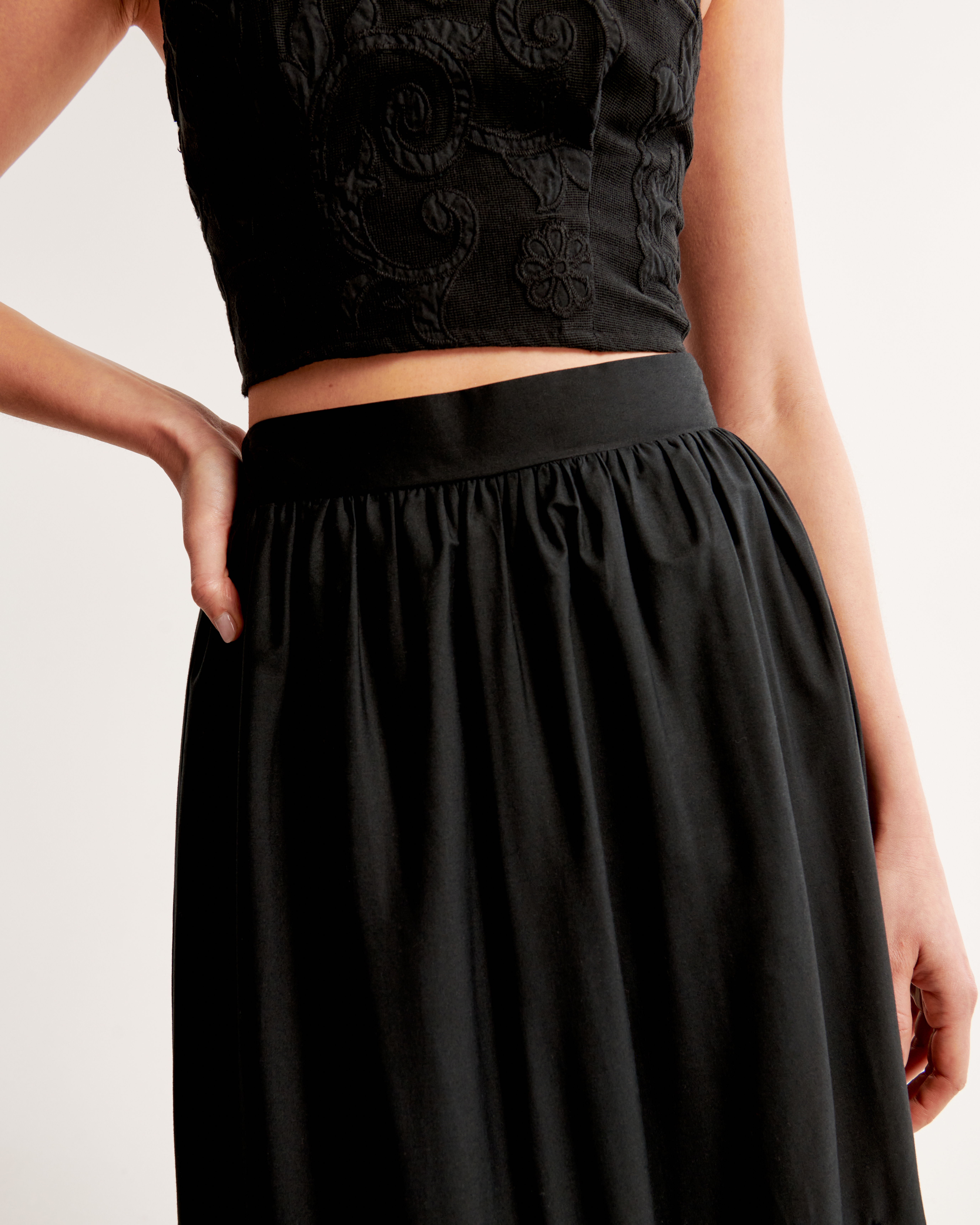 Elevated Embroidered Maxi Skirt