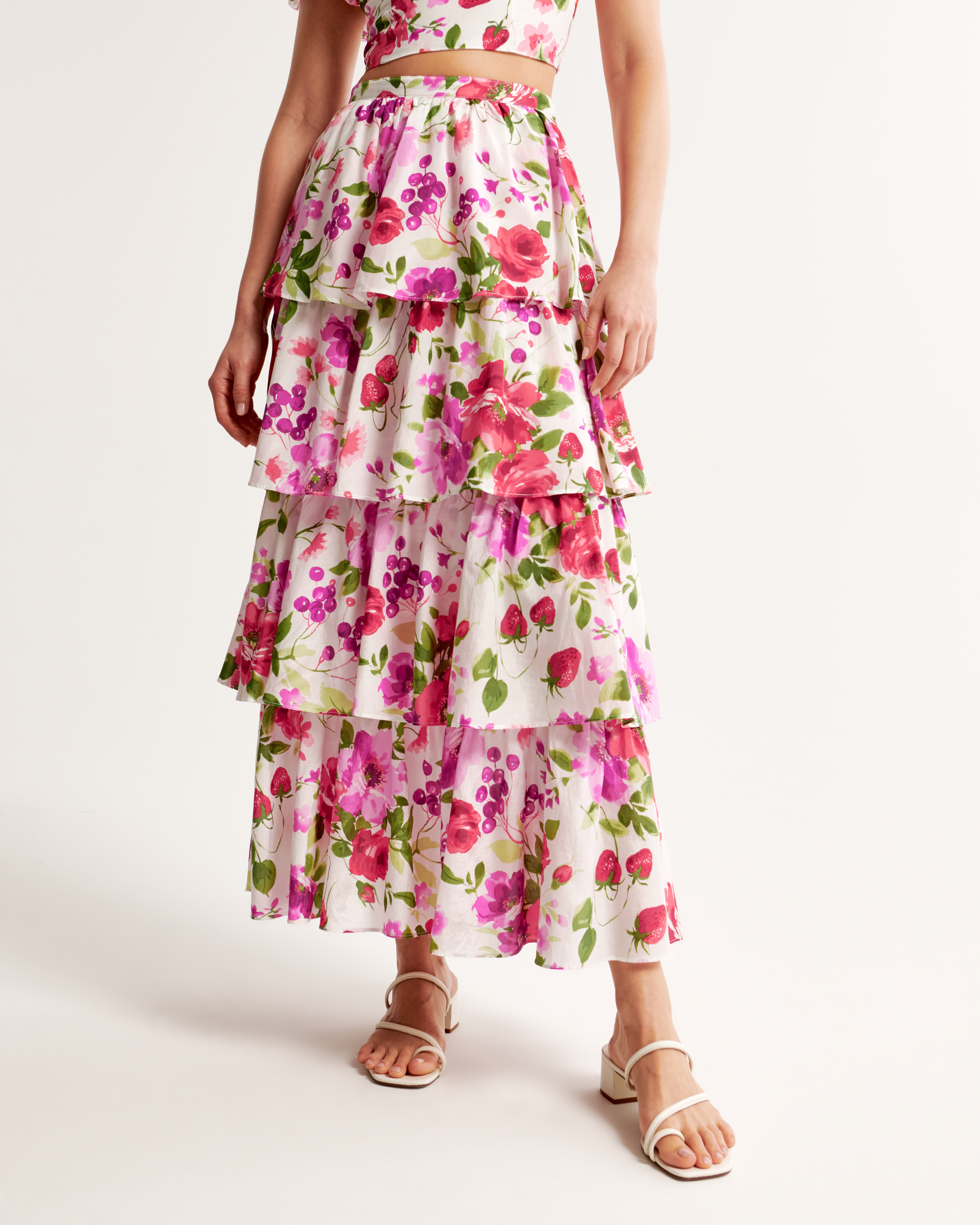 Women's Drama Tiered Maxi Skirt | Women's Bottoms | Abercrombie.com