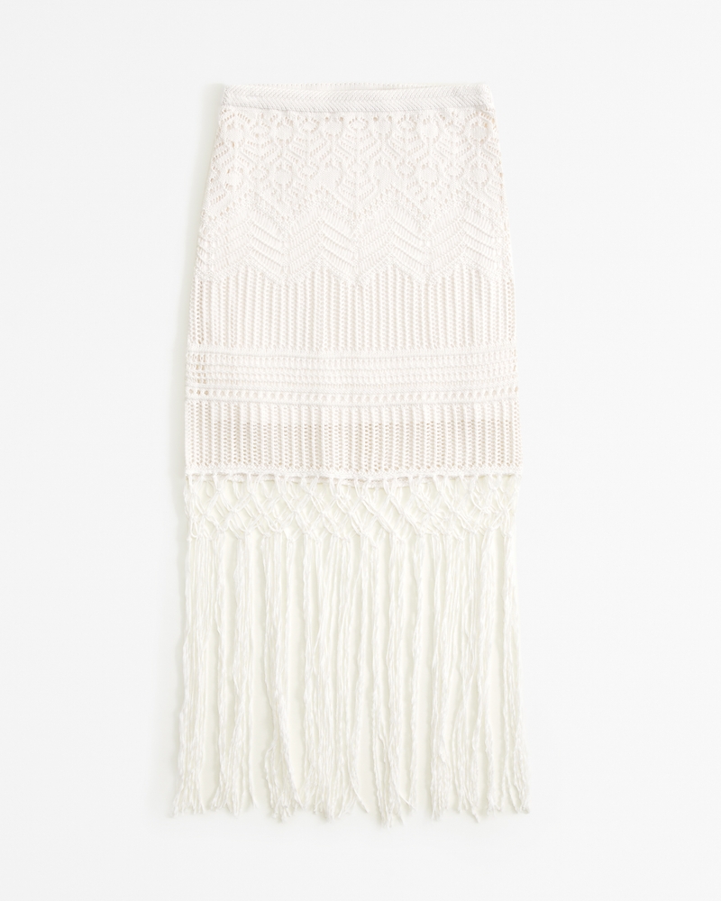 SCARF MOTIF KNIT SKIRT
