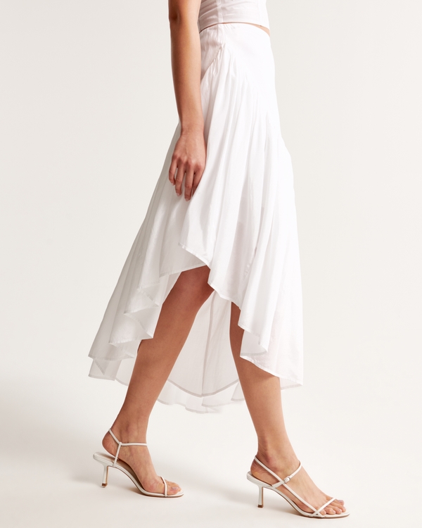 Asymmetrical Ruffle Maxi Skirt