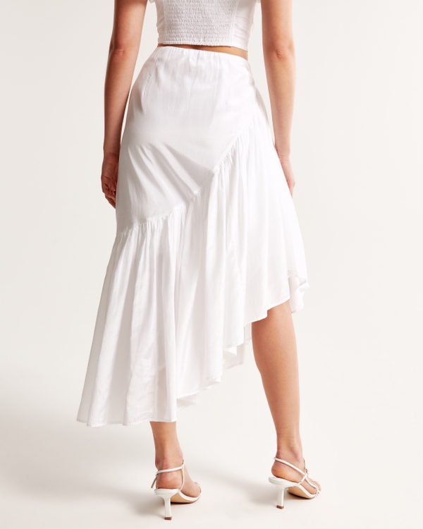 Asymmetrical Ruffle Maxi Skirt